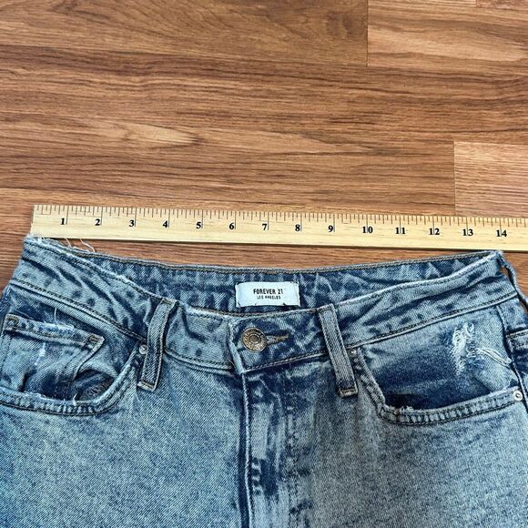 Forever 21 Los Angeles Distressed Skinny Jeans Acid Wash| Women Size 28 - Picture 7 of 13